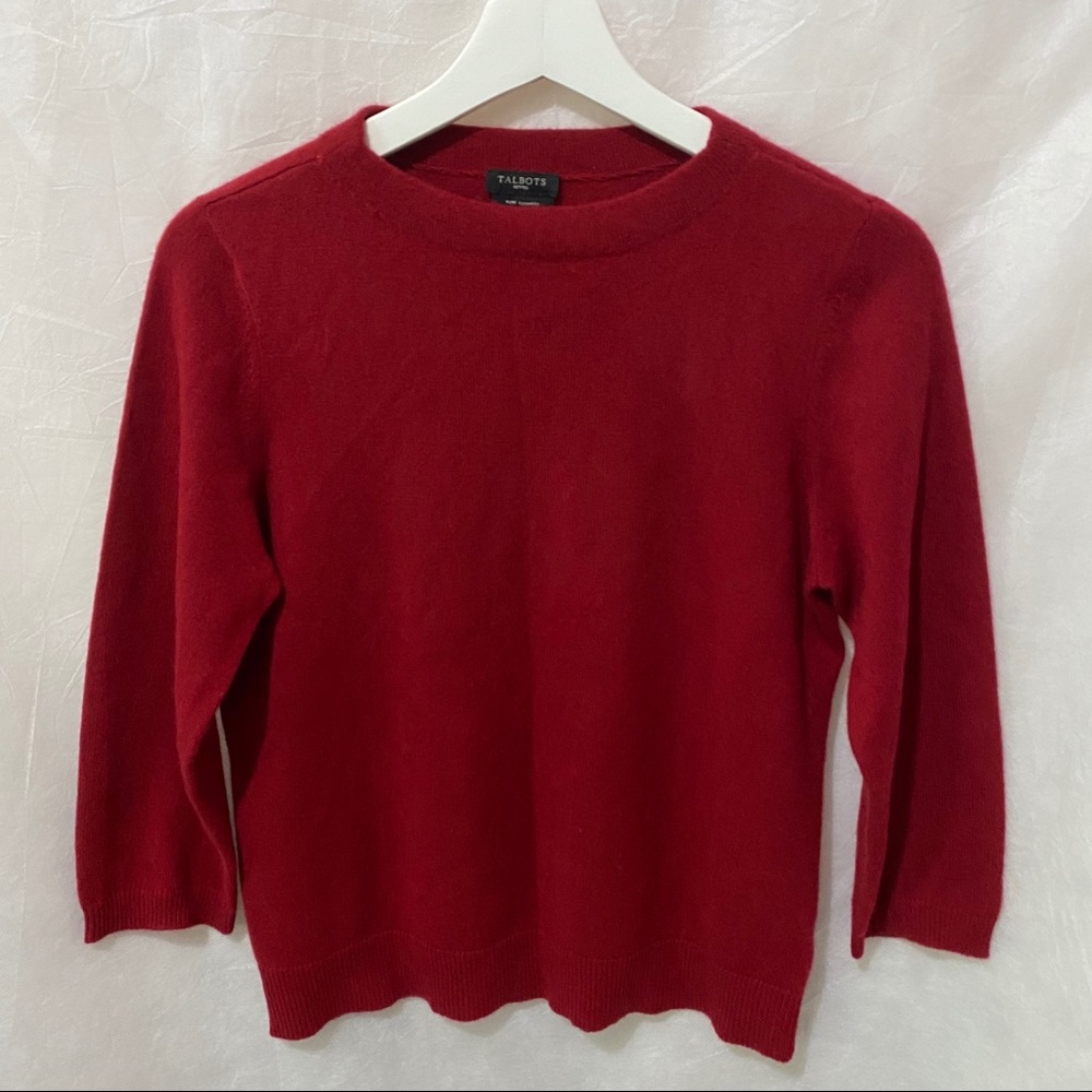 Red Pure Cashmere Knit Sweater Size MP